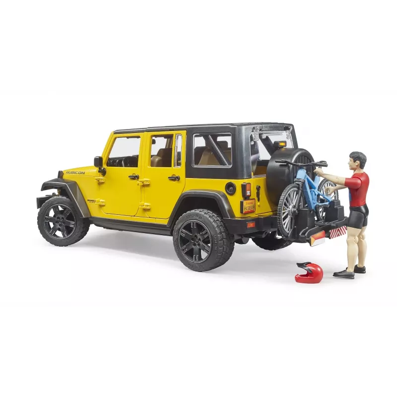 Jeep toy BRUDER 02543 for mountain bike and cyclist theme, ABS, multicolour, from age 4