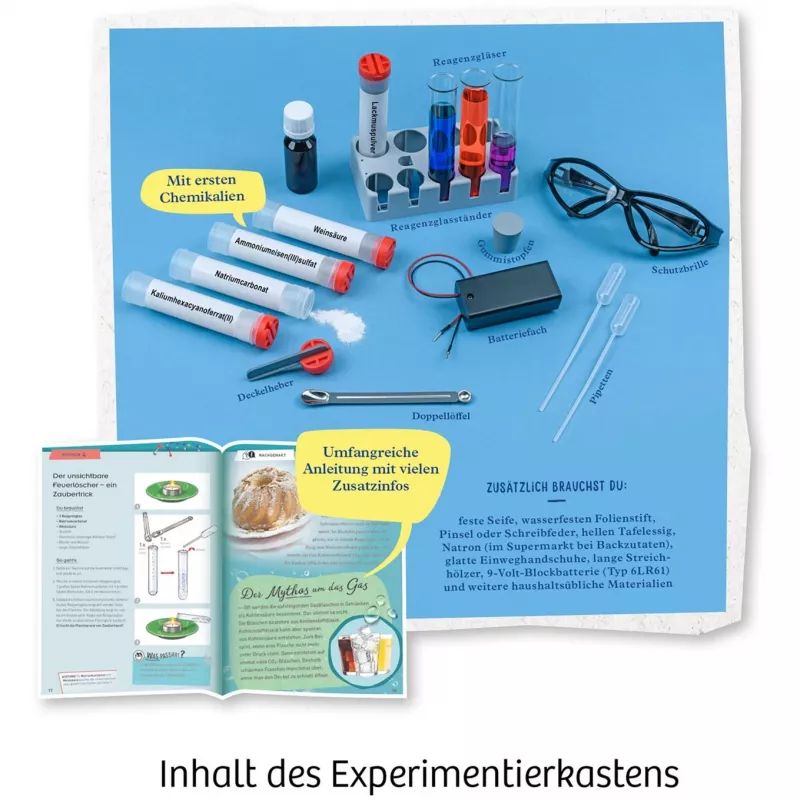 Kosmos Chemie labor C 500, Experiment kit, Chemistry, 9 yr(s), Multicolour