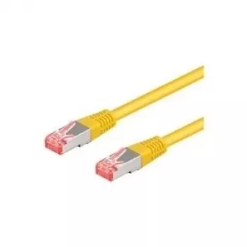 Wentronic Goobay CAT 6a Patch Cable, S/FTP (PiMF), Yellow, 10 m - LSZH Halogen-Free, Copper (93700)