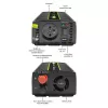 Car inverter Qoltec Monolith 1200 W Black 24 V