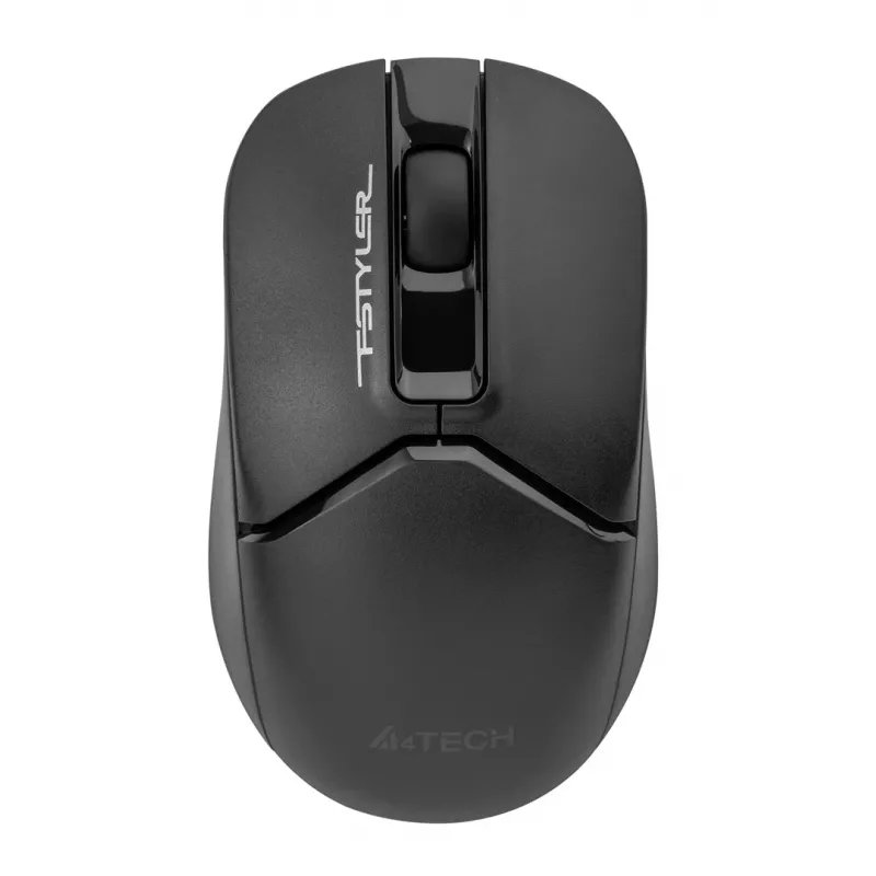 Wireless optical mouse A4Tech FM12S Black — 1200 DPI, RF nano receiver, 3 buttons, AA battery