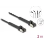 Network Cable DeLOCK RJ45 Slim Cat.8.1 U/FTP 2m Black