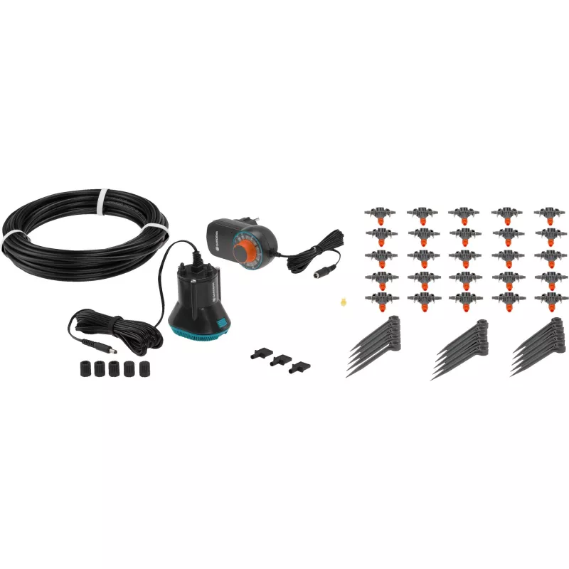 city gardening Fully Automatic Balcony Planter Irrigation 1407-20, Irrigation Control Grey/black, 43-piece