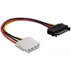 DeLOCK Power SATA/Molex Cable Black Red 0.12 m 860115