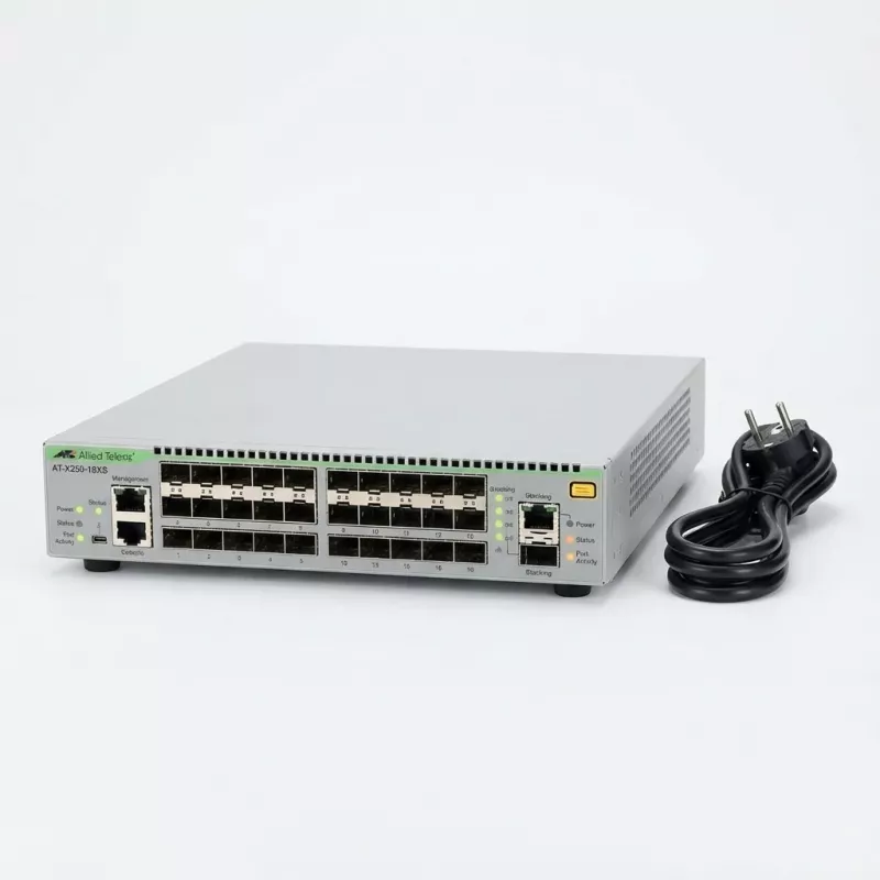 Allied Telesis This price is only for a budgetary purpose 10 Gigabit Layer 3 Lite Stackable Switch, 18x SFP+ ports, EU Power Cord. incl. LLW (AT-X250-18XS-50)