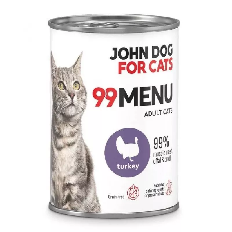 John Dog 99 Menu Turkey wet cat food 400 g