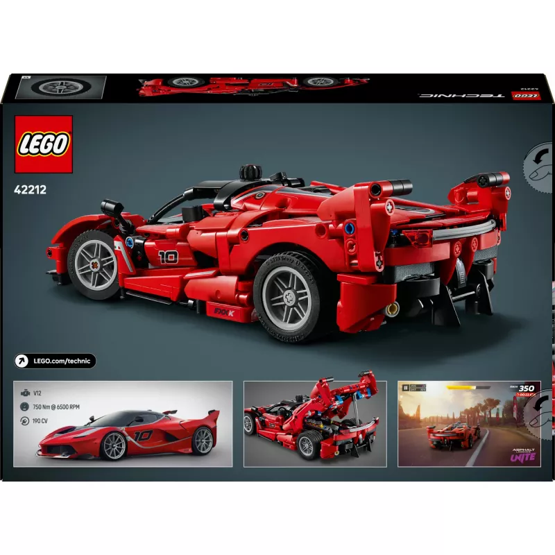 Construction toy LEGO Technic Ferrari FXX K scale model 1:10, 897 pieces, age 10+