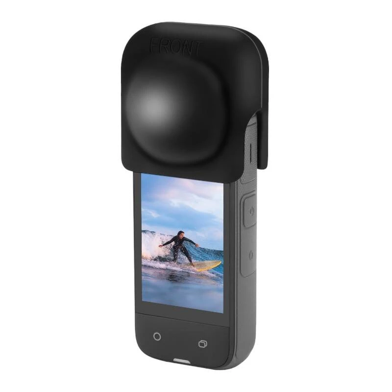 PULUZ silicone lens cover for Insta360 X4 / X5 (black)