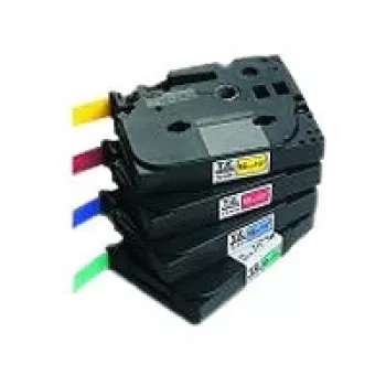 Brother Gloss Laminated Labelling Tape - 6mm, Black/Yellow label-making tape TZ