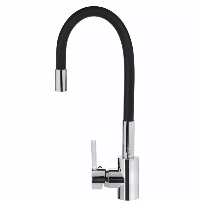 Kitchen faucet PYRAMIS 090919638 Black Chrome — single-lever, swivel spout, 23 cm reach, 41 cm height