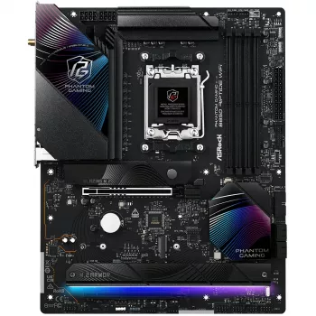 Motherboard ASRock Phantom Gaming B850 Riptide WiFi — AMD B850, Socket AM5, ATX, DDR5, 4x M.2, Wi‑Fi 7, 2.5Gb LAN