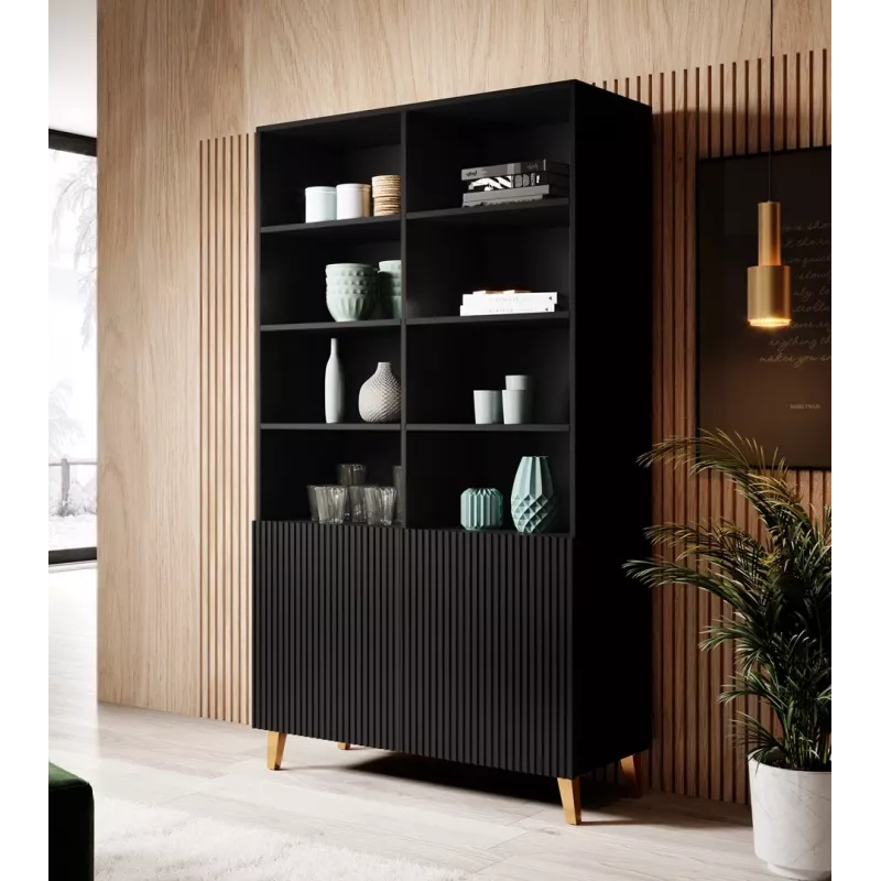 PAFOS bookcase 100x40x176.5 cm matte black