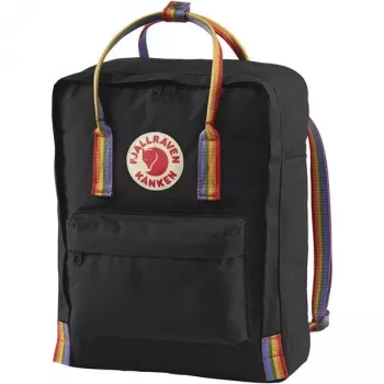 Backpack Fjällräven Kånken Rainbow — Vinylon, 380×270×130 mm, Black/Multicolour