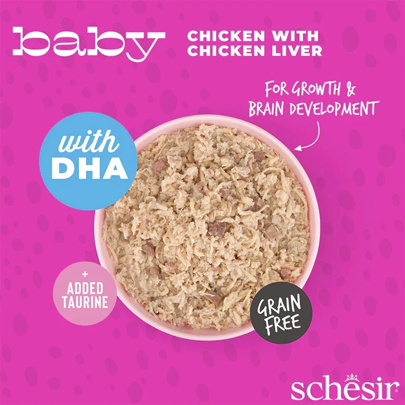 Wet cat food Agras Pet Foods Schesir Baby in Brühe 70 g — chicken, grain-free, for junior cats