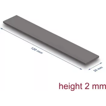 Thermal pad DeLOCK 18470 3.2 W/m·K Grey 20x120x2 mm