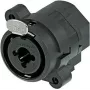 Neutrik NCJ6FI-S XLR/1/4 stereo jack combo Black Wire Connector (NCJ6FI-S)