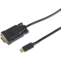 Video cable adapter S/CONN 10-59045 3 m USB Type-C VGA (D-Sub) Black