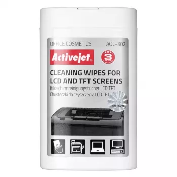Activejet AOC-302 LCD screen cleaning wipes, 100 pcs