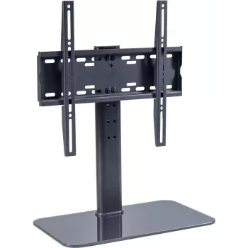 Multimedia stand ShiverPeaks BS89792 Black Glass Steel