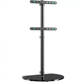 Floor TV stand ONKRON TS5060-B for 30–60 inch screens, black, adjustable height and tilt