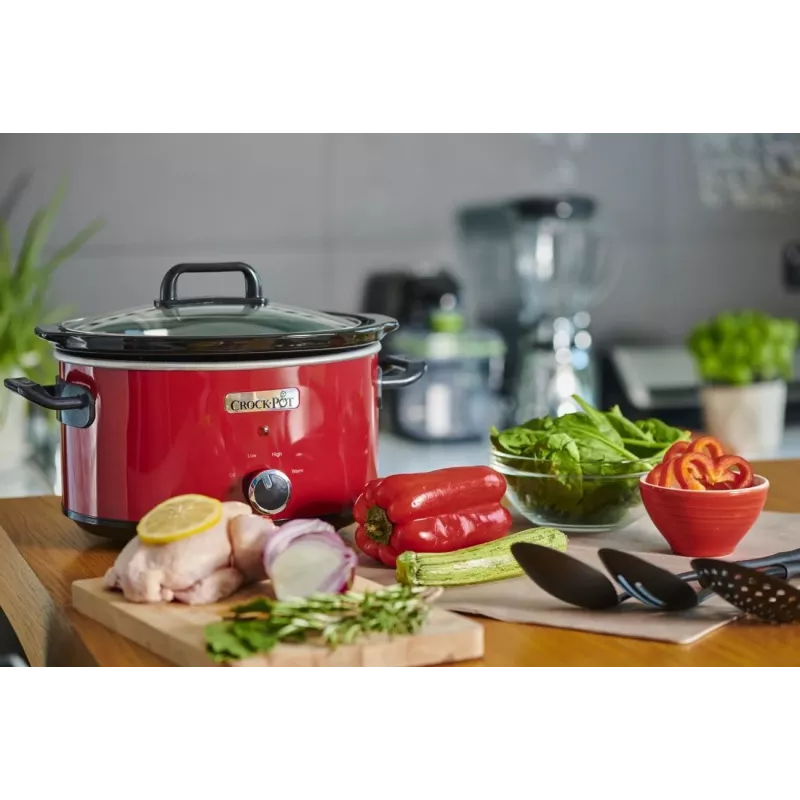Slow Cooker Crock-Pot SCV400RD 3.5 L ceramic removable bowl, glass lid, 2 heat settings