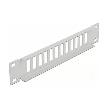 Fiber Optic Patch Panel DeLOCK 10 inch 12 Port SC Duplex LC Quad 1U grey