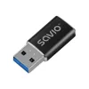 Savio AK-81 Video Cable Adapter USB Type-C USB Type-A Black