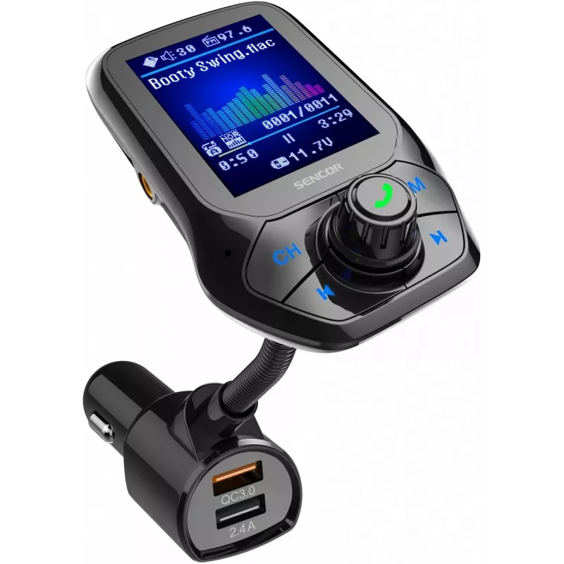 Sencor SWM 5858 BT Car FM Transmitter, Bluetooth, MP3, USB, microSD