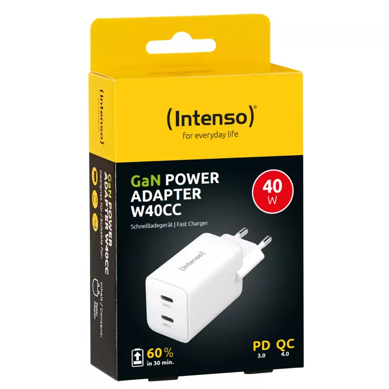 POWER ADAPTER 2XUSB-C GAN/7804012 INTENSO