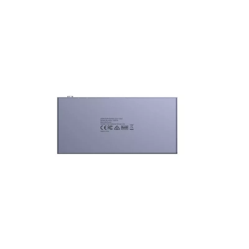 KVM switch Unitek V307A USB HDMI 2‑port 4K Ultra HD 3840x2160@60Hz HDCP 2.2, metal housing, grey