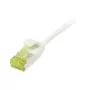 Patch Cable RJ45, CAT6A 500Mhz, 0,15m, White, U/FTP, slimline Round d=3,8mm, TPE/LSZH(Superflex), AWG32, with Cat.7 Raw Cable, Synergy 21 (S217320V3)