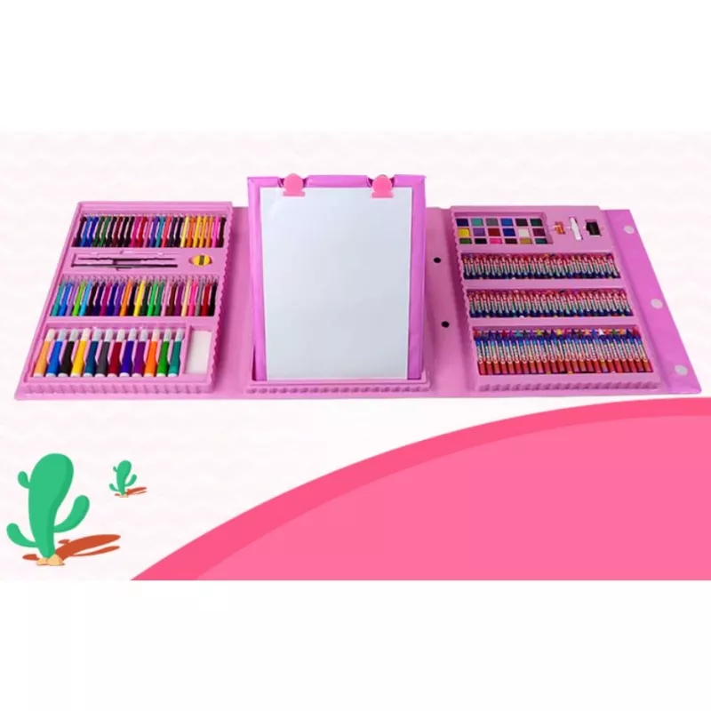 Art set Extralink 208-piece — painting supplies kit with brushes, paints, pencils