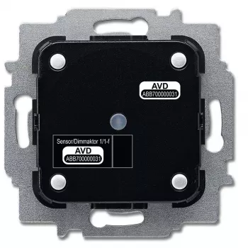 Electrical actuator Busch-Jaeger 6212/1.1, 230 V, 80 W, Black/Silver, 71×71×45 mm