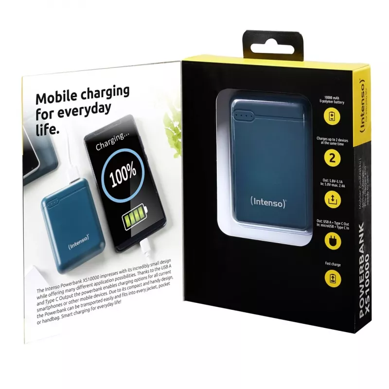 Intenso XS10000 Lithium Polymer (LiPo) 10000 mAh Petrol colour