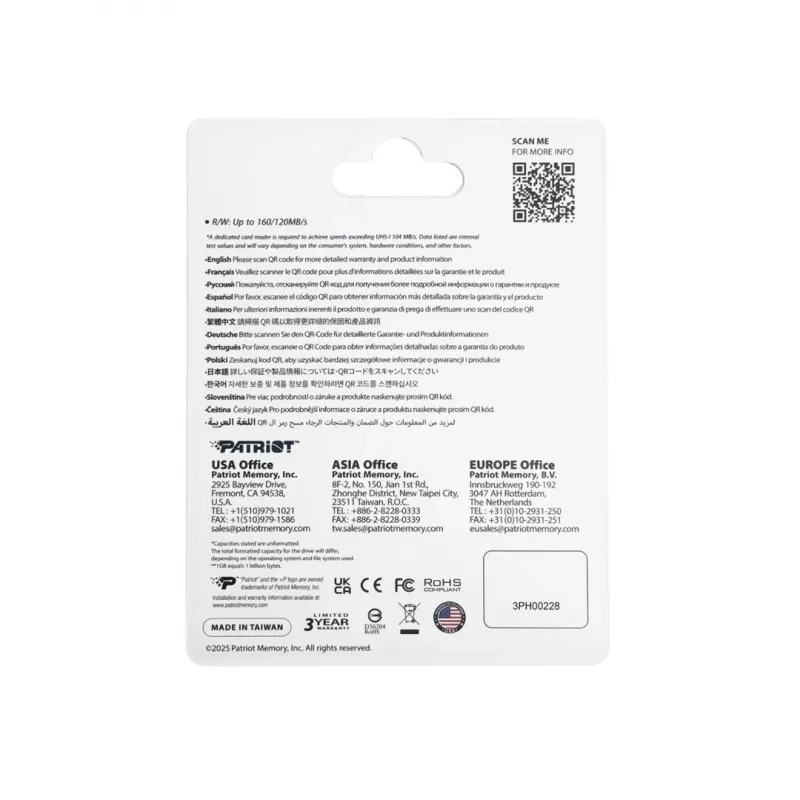 Patriot Memory EP DDR200 memory card 1TB MicroSDXC 160/120 MB/s (PEF1TEP33MCX)