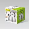 Kettle Maestro MR1302 stainless steel 2.5 L, induction-ready, hinged whistle, black handle