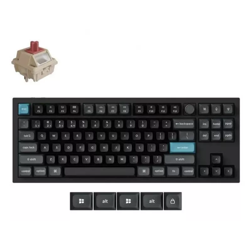Mechanical 80% QWERTY keyboard Keychron Q3 Ultra 8K — Bluetooth & wired, RGB backlight, Black