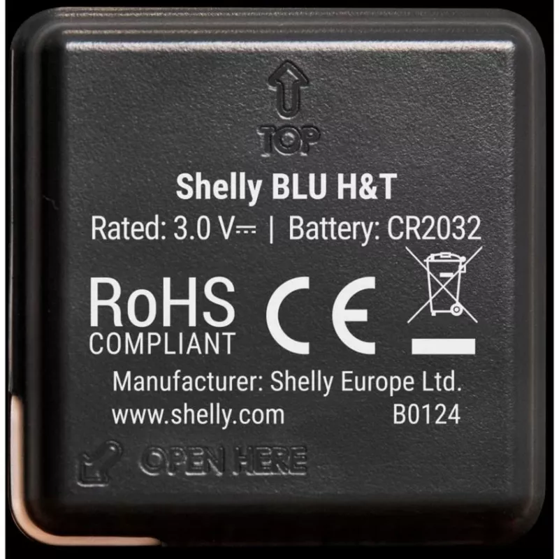 Shelly BLU H&T Temperature and humidity Sensor (Black)