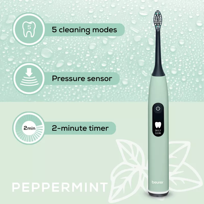 Toothbrush Beurer SC 50 peppermint Schallzahnbürste Green Planet 10515