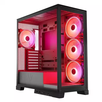 PC case MODECOM Volcano SPACE APEX ARGB Midi Tower, tempered glass, USB-C, supports ATX/microATX/Mini-ITX, GPU up to 430 mm, CPU cooler up to 180 mm