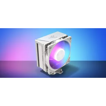 CPU air cooler MODECOM Volcano 0C T721 ARGB 120 white, single-tower, 120 mm fan