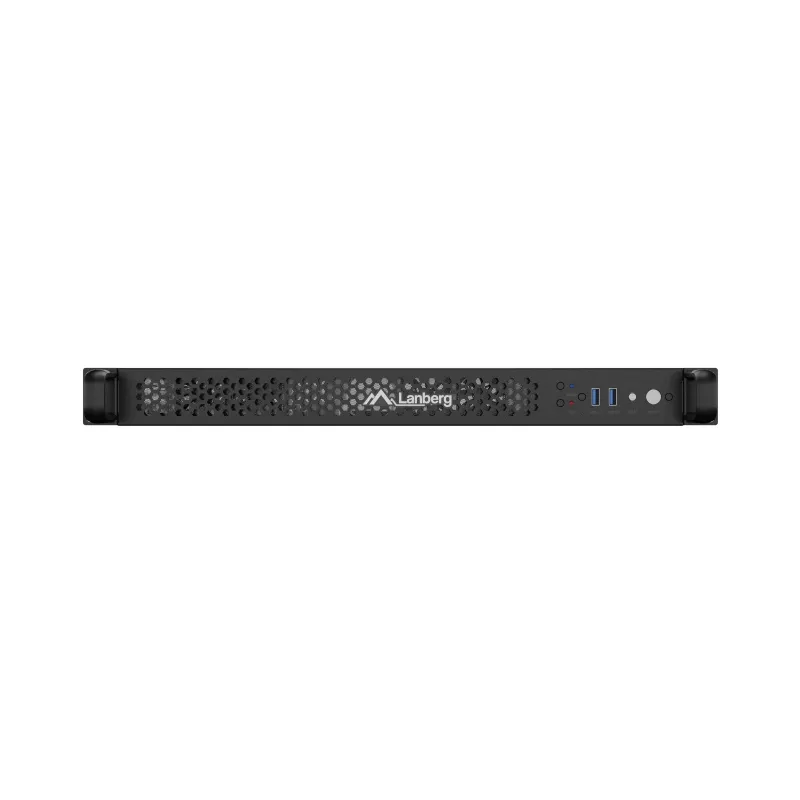 Lanberg SC01-3001-10B 1U Rackmount Server Chassis for Mini-ITX, Black, 4x 40mm Fans