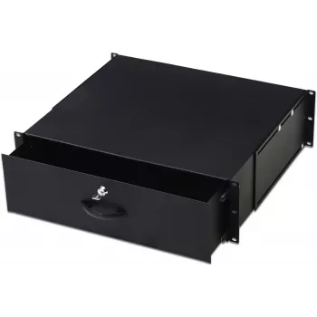 Drawer unit LOGON RAD110BL Black Aluminium 19 inch