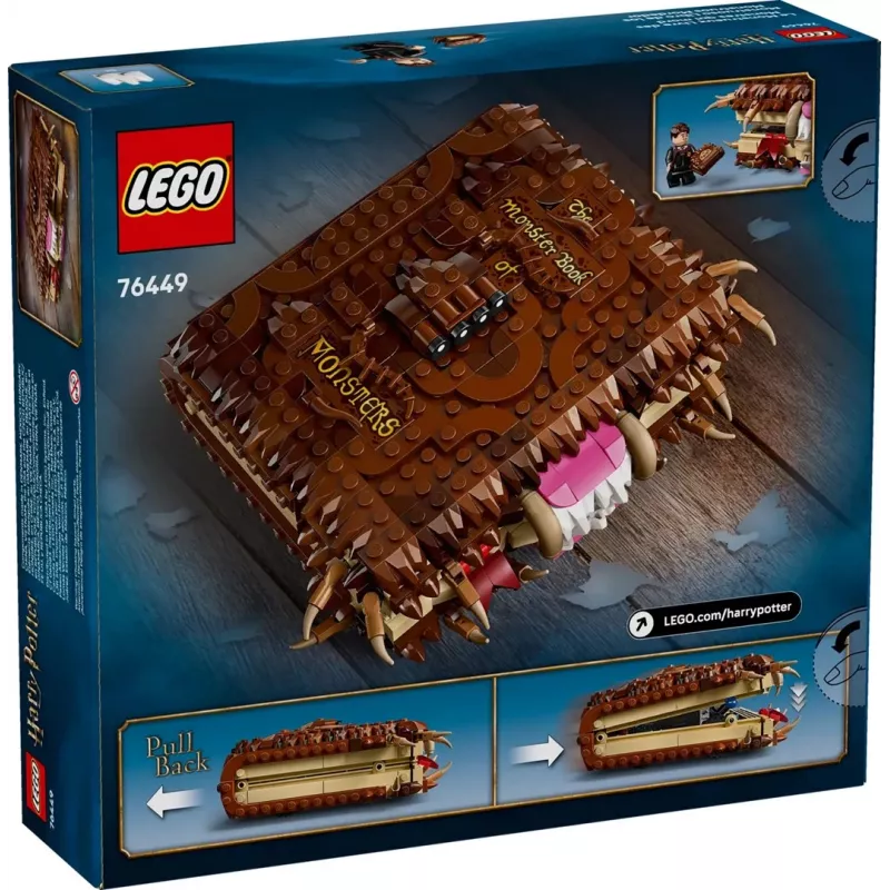 LEGO Harry Potter playset Monster Book of Monsters 76449 — 518 pieces, 1 minifigure, attachable teeth