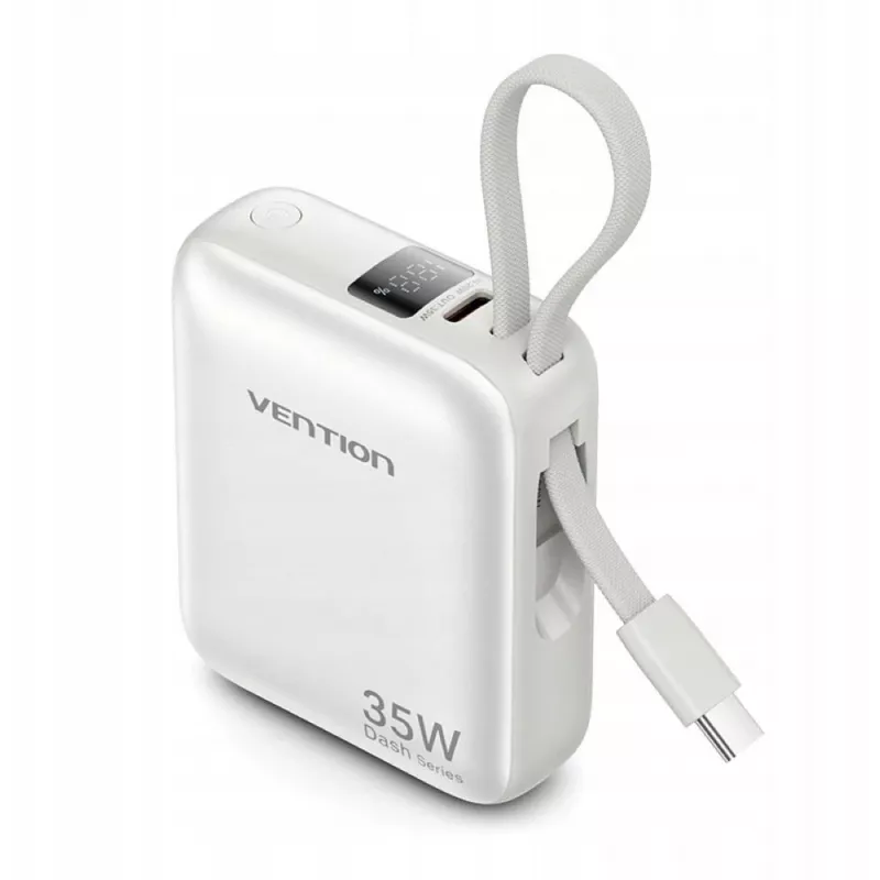 Power bank Vention FHEN0 Lithium Polymer 10000 mAh 35W USB-C 1-port White