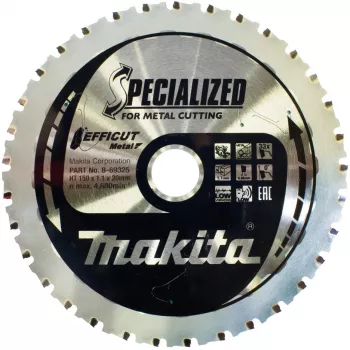 Makita Specialized EFFICUT - Circular Saw Blade - for Wood, Metal, Aluminium - 150 mm - 33 Teeth - for Makita DCS553, DCS553RTJ, LXT DCS553Z