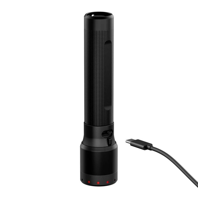 Hand flashlight Ledlenser P7R Black rechargeable LED 1000 lumens, 3.7V 21700, IP68, 159 mm, 360 g
