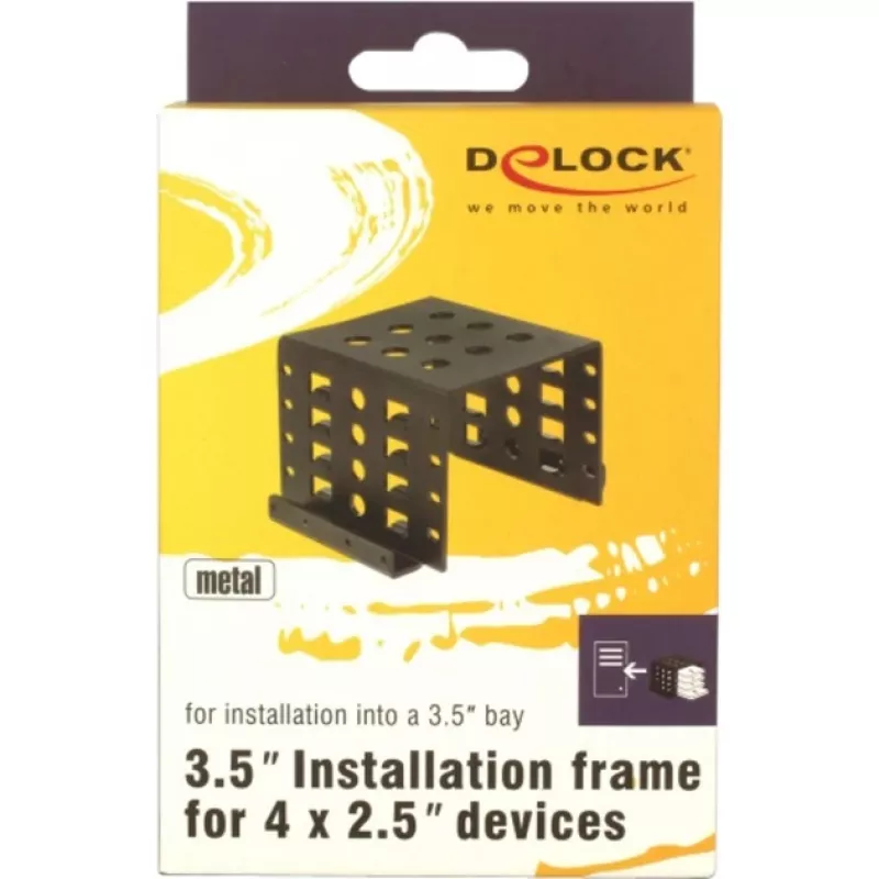 DeLOCK 18271 Mounting Frame 4 x 2.5 inch Drives to 3.5 inch Bay