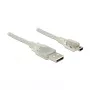 USB Cable DeLOCK 83908 USB 2.0 3m USB A Mini-USB B Transparent