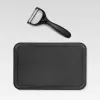 Knife and cutlery block set Maestro MR-1413 — black, 8-piece stainless steel blades with holder, paper towel rack